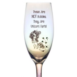 Unicorn Farts Champagne Glass - Image 3