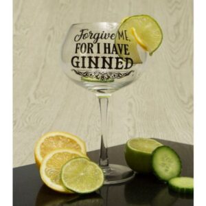 Forgive Me for I Have Ginned Gin Glass - Image 4